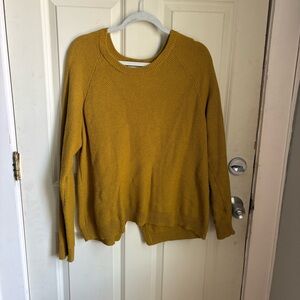 Madewell Yellow Crew Neck Sweater Vibrant Knit